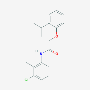 molecular formula C18H20ClNO2 B5519264 N-(3-chloro-2-methylphenyl)-2-(2-isopropylphenoxy)acetamide 