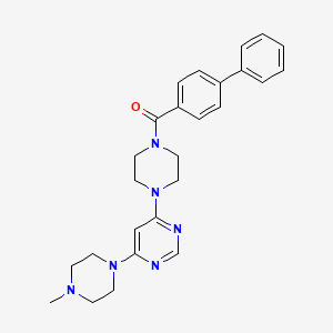 4-[4-(4-biphenylylcarbonyl)-1-piperazinyl]-6-(4-methyl-1-piperazinyl)pyrimidine