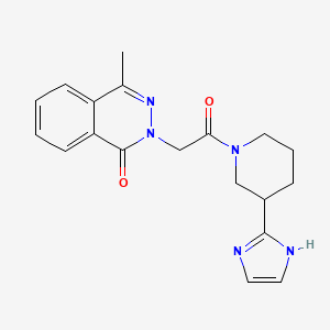 molecular formula C19H21N5O2 B5519300 2-{2-[3-(1H-imidazol-2-yl)-1-piperidinyl]-2-oxoethyl}-4-methyl-1(2H)-phthalazinone 