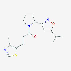 5-isopropyl-3-{1-[3-(4-methyl-1,3-thiazol-5-yl)propanoyl]-2-pyrrolidinyl}isoxazole