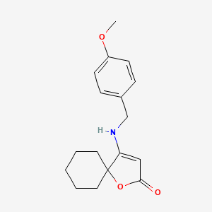 molecular formula C17H21NO3 B5519342 4-[(4-甲氧基苄基)氨基]-1-氧杂螺[4.5]癸-3-烯-2-酮 CAS No. 5857-40-9