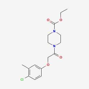 molecular formula C16H21ClN2O4 B5519372 4-[(4-氯-3-甲基苯氧基)乙酰基]-1-哌嗪甲酸乙酯 