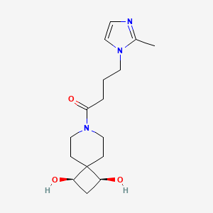 (1R*,3S*)-7-[4-(2-methyl-1H-imidazol-1-yl)butanoyl]-7-azaspiro[3.5]nonane-1,3-diol