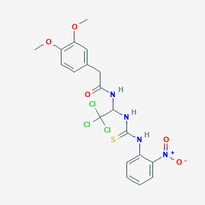 molecular formula C19H19Cl3N4O5S B5519425 2-(3,4-二甲氧基苯基)-N-[2,2,2-三氯-1-({[(2-硝基苯基)氨基]碳硫酰}氨基)乙基]乙酰胺 