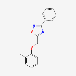 molecular formula C16H14N2O2 B5519431 5-[(2-methylphenoxy)methyl]-3-phenyl-1,2,4-oxadiazole 