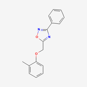 molecular formula C16H14N2O2 B5519431 5-[(2-甲基苯氧基)甲基]-3-苯基-1,2,4-恶二唑 