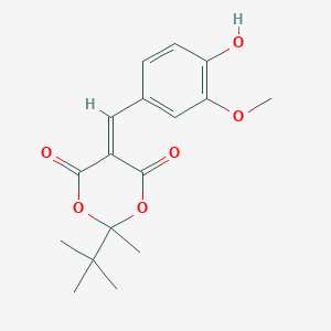 2-tert-butyl-5-(4-hydroxy-3-methoxybenzylidene)-2-methyl-1,3-dioxane-4,6-dione