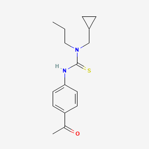 molecular formula C16H22N2OS B5519439 N'-(4-乙酰苯基)-N-(环丙基甲基)-N-丙基硫脲 