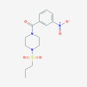 molecular formula C14H19N3O5S B5519451 1-(3-nitrobenzoyl)-4-(propylsulfonyl)piperazine 