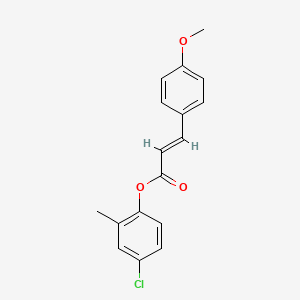 molecular formula C17H15ClO3 B5519466 4-chloro-2-methylphenyl 3-(4-methoxyphenyl)acrylate 