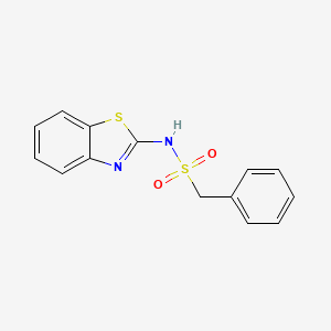 molecular formula C14H12N2O2S2 B5519482 N-1,3-benzothiazol-2-yl-1-phenylmethanesulfonamide 