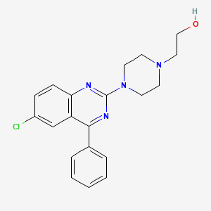 molecular formula C20H21ClN4O B5519487 2-[4-(6-chloro-4-phenyl-2-quinazolinyl)-1-piperazinyl]ethanol 