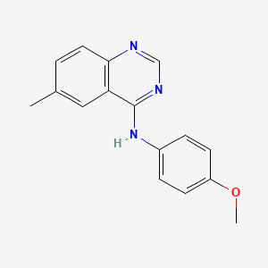 molecular formula C16H15N3O B5519496 N-(4-methoxyphenyl)-6-methyl-4-quinazolinamine 