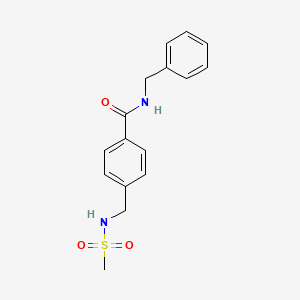 molecular formula C16H18N2O3S B5519559 N-benzyl-4-{[(methylsulfonyl)amino]methyl}benzamide 