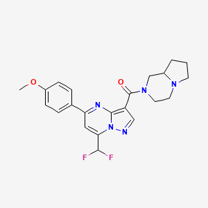 7-(difluoromethyl)-3-(hexahydropyrrolo[1,2-a]pyrazin-2(1H)-ylcarbonyl)-5-(4-methoxyphenyl)pyrazolo[1,5-a]pyrimidine