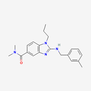 molecular formula C21H26N4O B5519571 N,N-dimethyl-2-[(3-methylbenzyl)amino]-1-propyl-1H-benzimidazole-5-carboxamide 