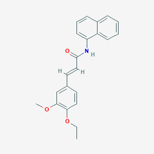 molecular formula C22H21NO3 B5519583 3-(4-乙氧基-3-甲氧基苯基)-N-1-萘基丙烯酰胺 