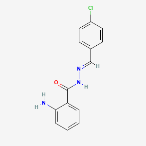 molecular formula C14H12ClN3O B5519599 2-amino-N'-(4-chlorobenzylidene)benzohydrazide 