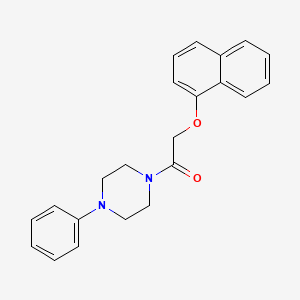molecular formula C22H22N2O2 B5519623 1-[(1-naphthyloxy)acetyl]-4-phenylpiperazine 