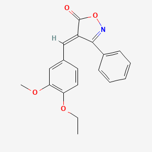 molecular formula C19H17NO4 B5519645 4-(4-ethoxy-3-methoxybenzylidene)-3-phenyl-5(4H)-isoxazolone 