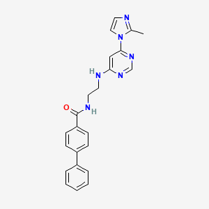 N-(2-{[6-(2-methyl-1H-imidazol-1-yl)-4-pyrimidinyl]amino}ethyl)-4-biphenylcarboxamide