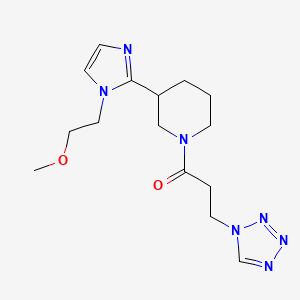 3-[1-(2-methoxyethyl)-1H-imidazol-2-yl]-1-[3-(1H-tetrazol-1-yl)propanoyl]piperidine