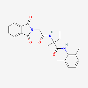 molecular formula C23H25N3O4 B5519728 N~1~-(2,6-dimethylphenyl)-N~2~-[(1,3-dioxo-1,3-dihydro-2H-isoindol-2-yl)acetyl]isovalinamide 