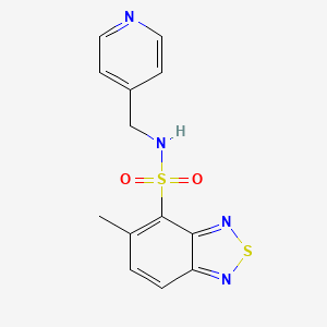 molecular formula C13H12N4O2S2 B5519732 5-methyl-N-(4-pyridinylmethyl)-2,1,3-benzothiadiazole-4-sulfonamide 