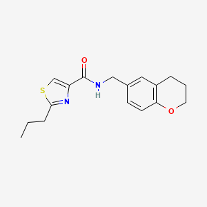 N-(3,4-dihydro-2H-chromen-6-ylmethyl)-2-propyl-1,3-thiazole-4-carboxamide