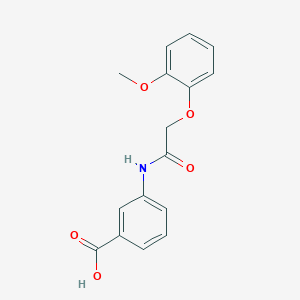 molecular formula C16H15NO5 B5519756 3-[(2-甲氧基苯氧基)乙酰基]氨基苯甲酸 