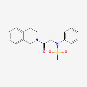 N-[2-(3,4-dihydro-2(1H)-isoquinolinyl)-2-oxoethyl]-N-phenylmethanesulfonamide