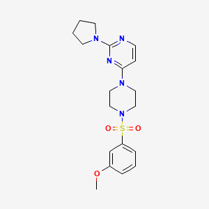 4-{4-[(3-methoxyphenyl)sulfonyl]-1-piperazinyl}-2-(1-pyrrolidinyl)pyrimidine