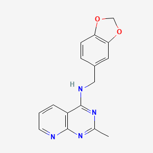 N-(1,3-benzodioxol-5-ylmethyl)-2-methylpyrido[2,3-d]pyrimidin-4-amine