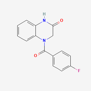 molecular formula C15H11FN2O2 B5519799 4-(4-氟苯甲酰)-3,4-二氢-2(1H)-喹喔啉酮 CAS No. 5365-68-4