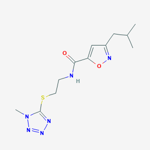 3-isobutyl-N-{2-[(1-methyl-1H-tetrazol-5-yl)thio]ethyl}-5-isoxazolecarboxamide
