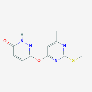 molecular formula C10H10N4O2S B5519816 6-{[6-methyl-2-(methylthio)-4-pyrimidinyl]oxy}-3-pyridazinol 