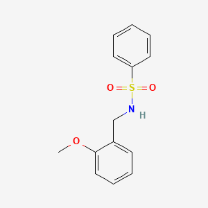 molecular formula C14H15NO3S B5519833 N-(2-methoxybenzyl)benzenesulfonamide 