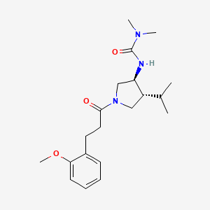 N'-{(3S*,4R*)-4-isopropyl-1-[3-(2-methoxyphenyl)propanoyl]-3-pyrrolidinyl}-N,N-dimethylurea