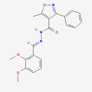 molecular formula C20H19N3O4 B5519914 N'-(2,3-二甲氧基亚苄基)-5-甲基-3-苯基-4-异恶唑甲酰肼 