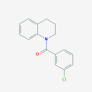 molecular formula C16H14ClNO B5519936 1-(3-chlorobenzoyl)-1,2,3,4-tetrahydroquinoline 