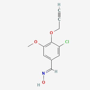 molecular formula C11H10ClNO3 B5519940 3-chloro-5-methoxy-4-(2-propyn-1-yloxy)benzaldehyde oxime 