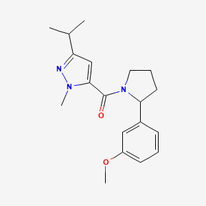 3-isopropyl-5-{[2-(3-methoxyphenyl)-1-pyrrolidinyl]carbonyl}-1-methyl-1H-pyrazole