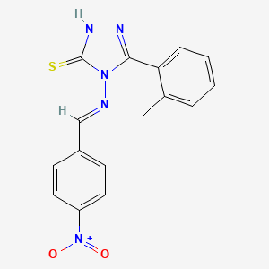 5-(2-methylphenyl)-4-[(4-nitrobenzylidene)amino]-4H-1,2,4-triazole-3-thiol