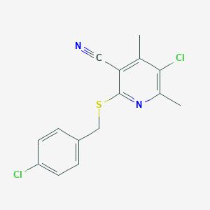 5-chloro-2-[(4-chlorobenzyl)thio]-4,6-dimethylnicotinonitrile