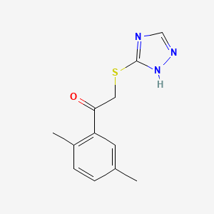 molecular formula C12H13N3OS B5519986 1-(2,5-dimethylphenyl)-2-(4H-1,2,4-triazol-3-ylthio)ethanone 