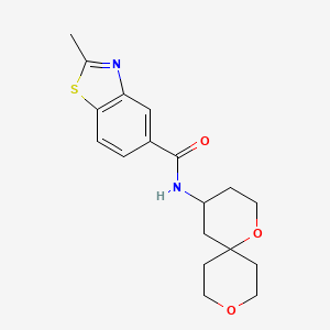 N-1,9-dioxaspiro[5.5]undec-4-yl-2-methyl-1,3-benzothiazole-5-carboxamide