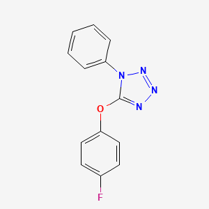 molecular formula C13H9FN4O B5520049 5-(4-氟苯氧基)-1-苯基-1H-四唑 