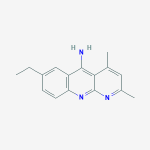 molecular formula C16H17N3 B5520060 7-ethyl-2,4-dimethylbenzo[b]-1,8-naphthyridin-5-amine 