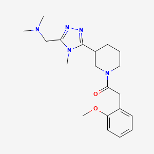 molecular formula C20H29N5O2 B5520061 1-(5-{1-[(2-methoxyphenyl)acetyl]piperidin-3-yl}-4-methyl-4H-1,2,4-triazol-3-yl)-N,N-dimethylmethanamine 