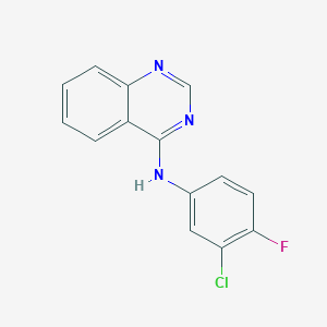 molecular formula C14H9ClFN3 B5520073 N-(3-chloro-4-fluorophenyl)-4-quinazolinamine 